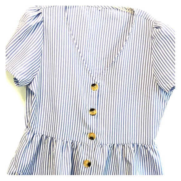 Dresses & Skirts - NWOT Blue & White Striped Dress Large